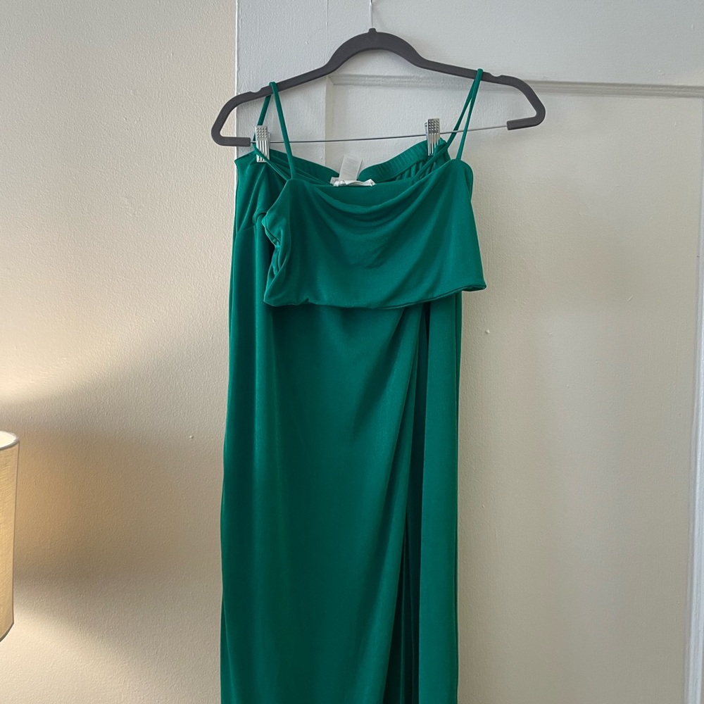 12th Tribe Green Maxi Skirt